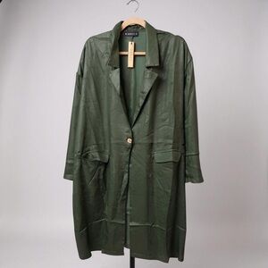 Green Tailored smoking jacket with Classic Lapel